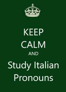Stressed and not stressed Italian pronouns